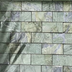 erra Naturstein Green Marble Mosaik Brick Style