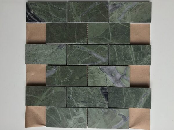 Terra Naturstein Green Marble Mosaik Brick Style2